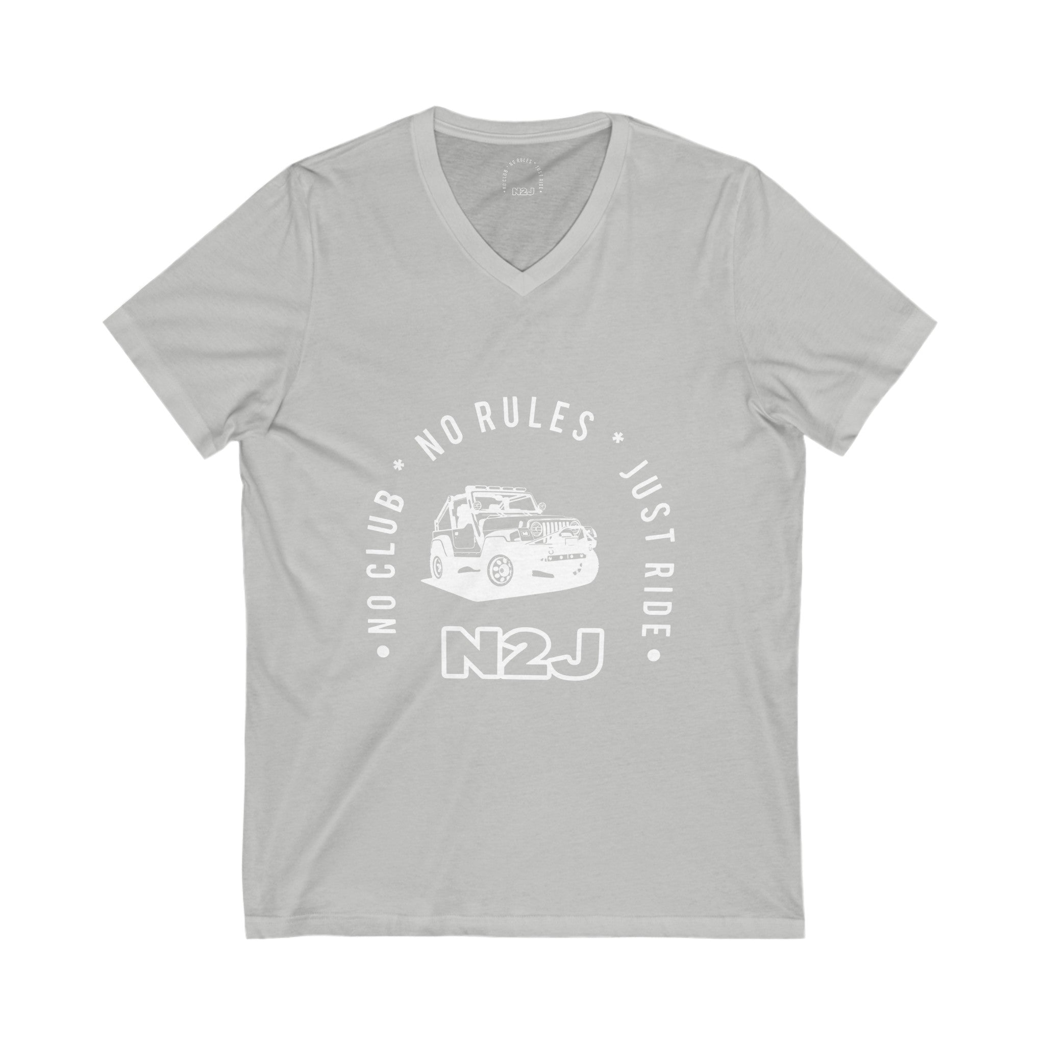 N2J Jeep Unisex Jersey Short Sleeve V-Neck Tee
