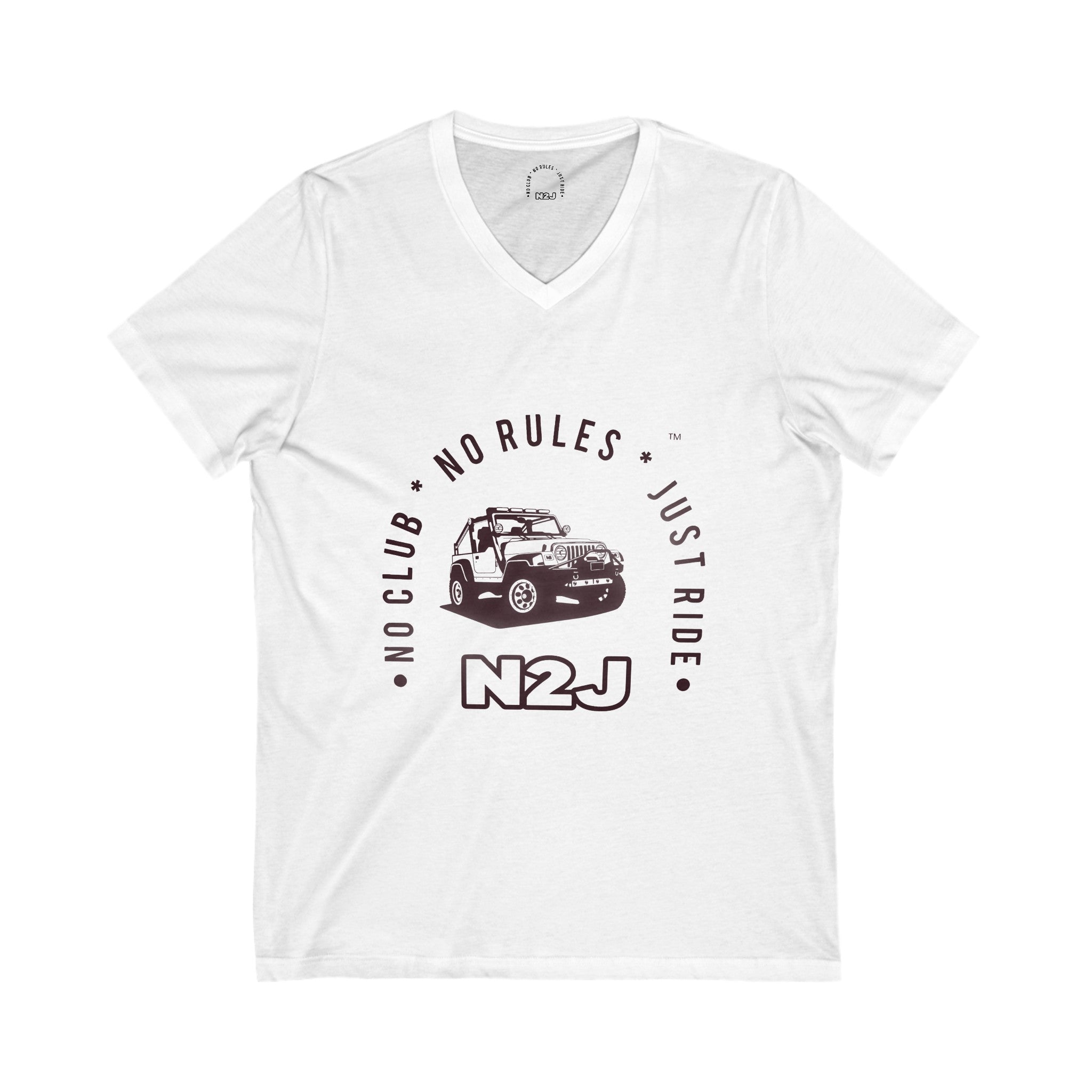 N2J Jeep Unisex Jersey Short Sleeve V-Neck Tee