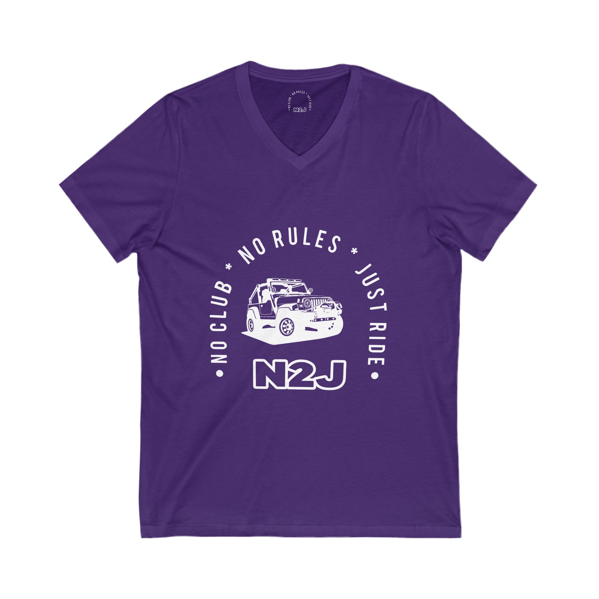 N2J Jeep Unisex Jersey Short Sleeve V-Neck Tee