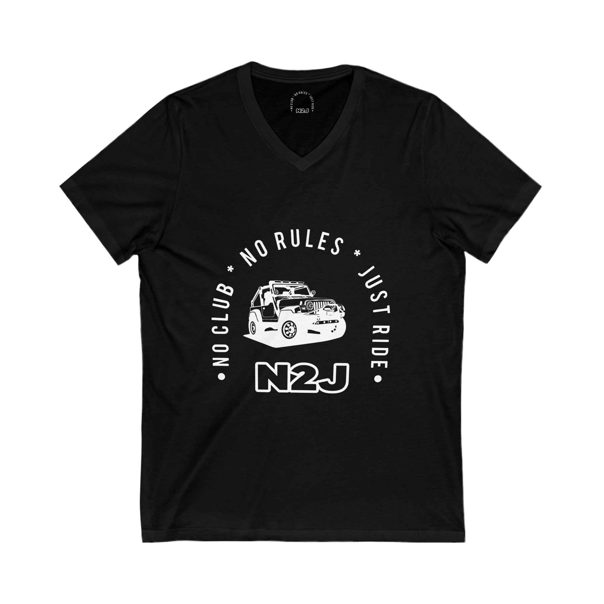N2J Jeep Unisex Jersey Short Sleeve V-Neck Tee