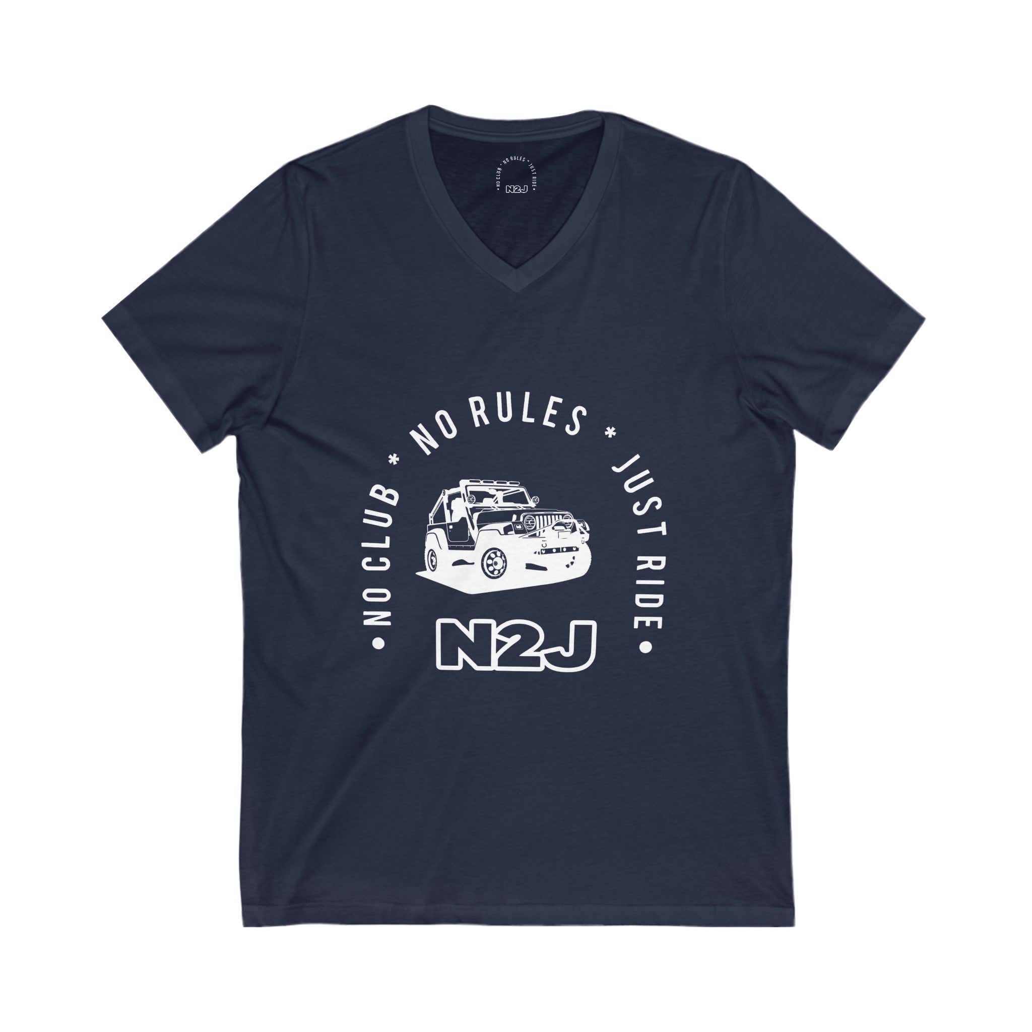 N2J Jeep Unisex Jersey Short Sleeve V-Neck Tee