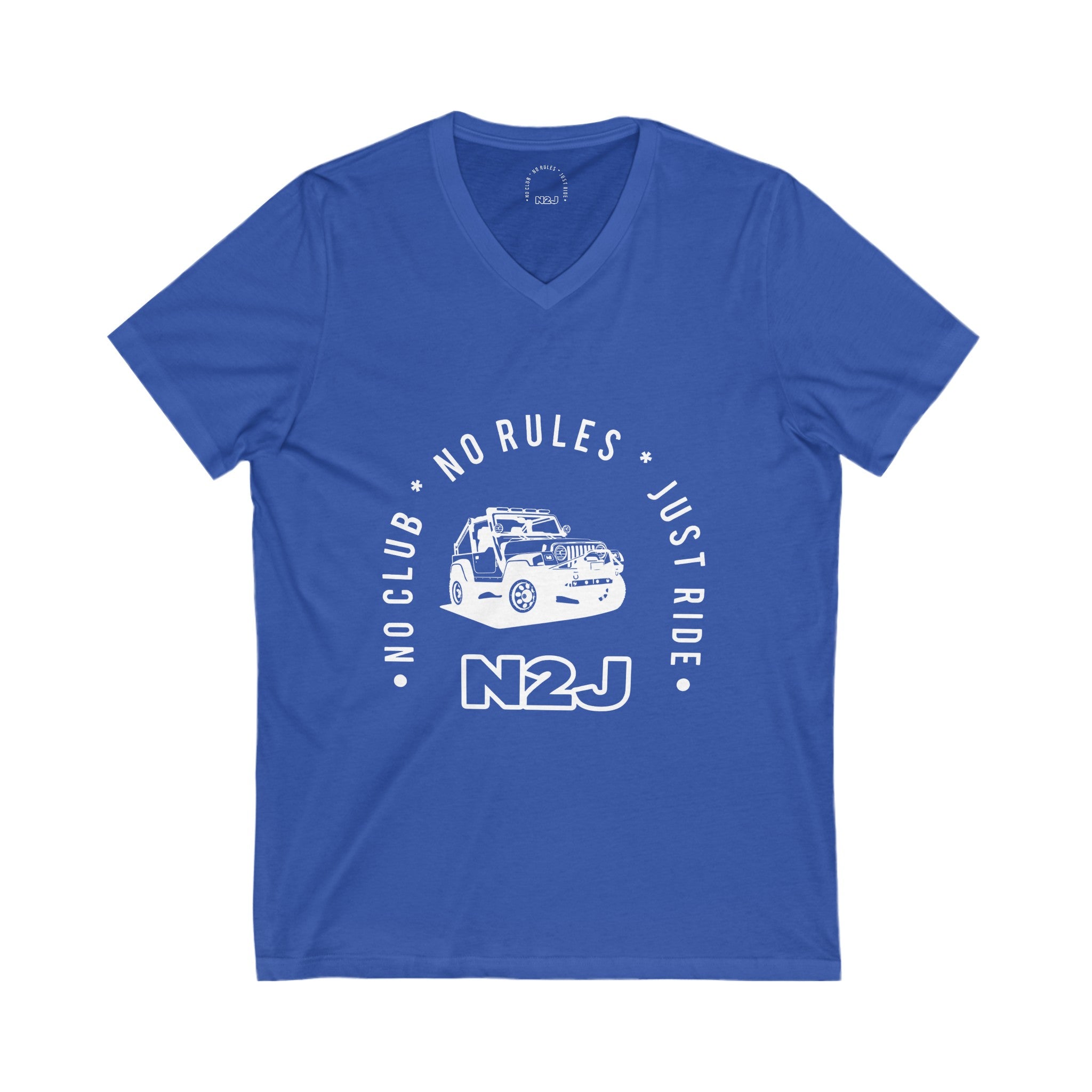 N2J Jeep Unisex Jersey Short Sleeve V-Neck Tee