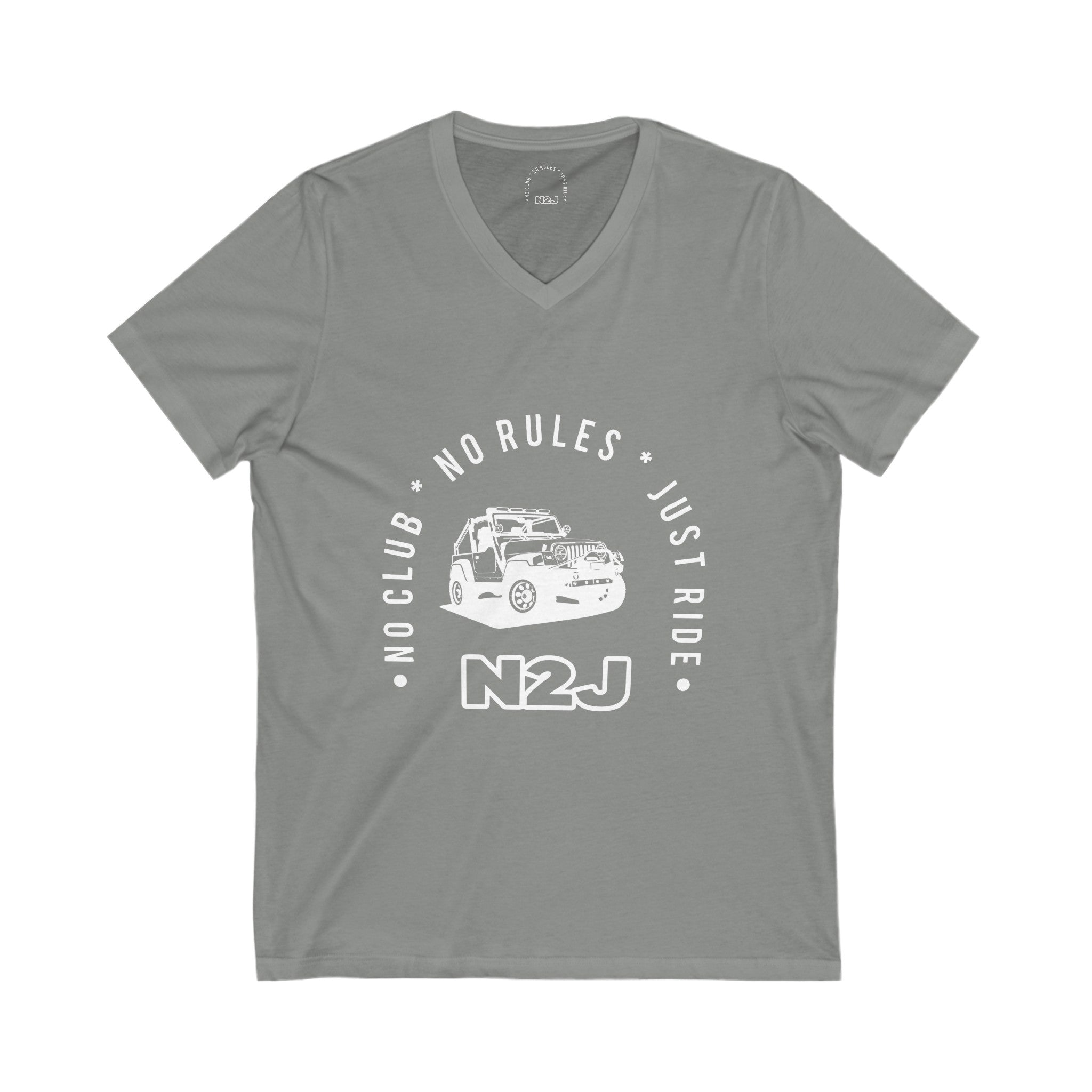 N2J Jeep Unisex Jersey Short Sleeve V-Neck Tee