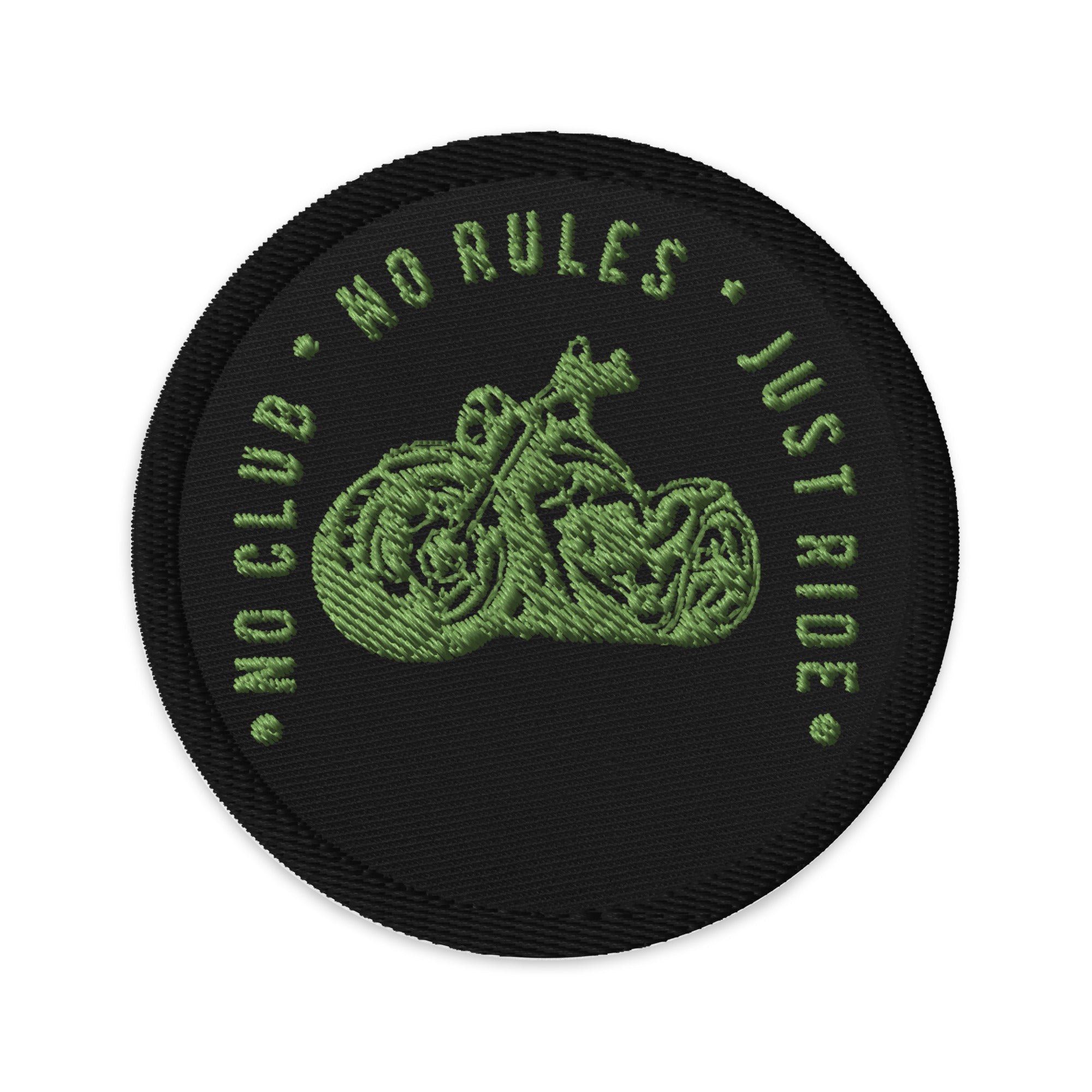 black green embroidered patch