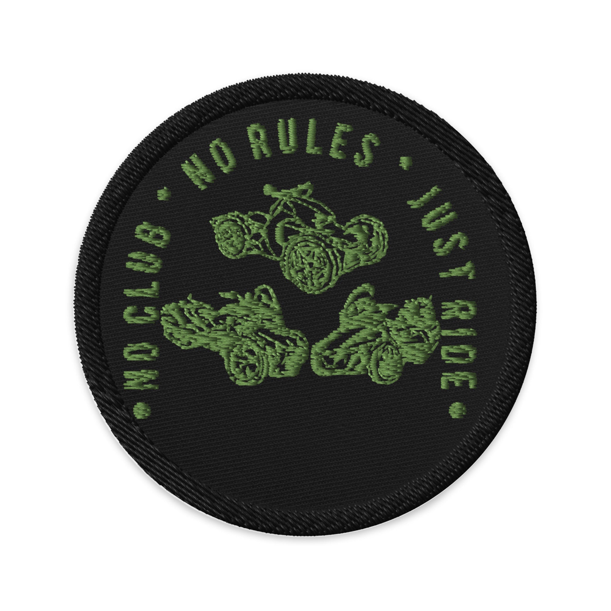 N2J 3 Bikes No Logo Embroidered Patches