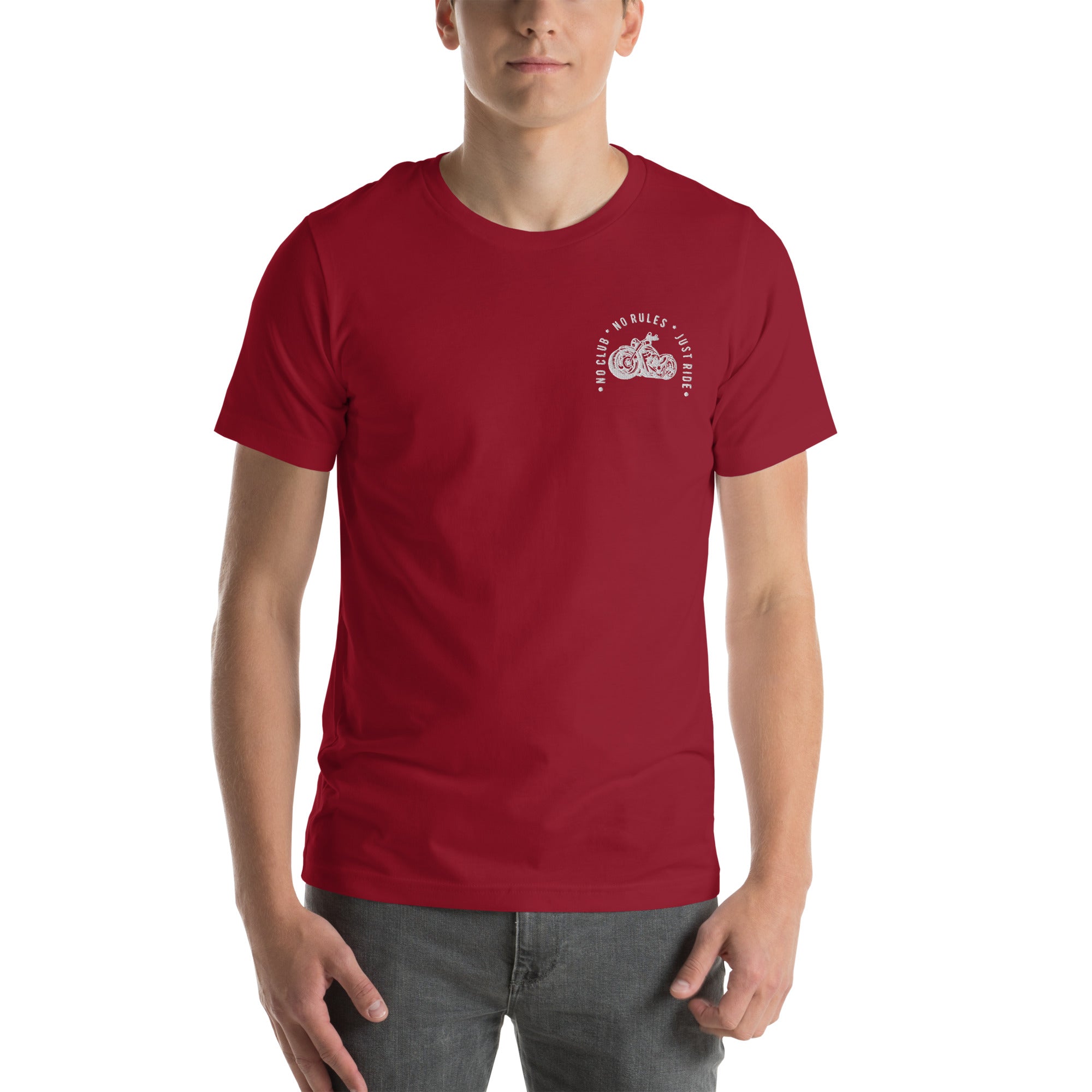 N2J 2 Wheels No Logo Embroidery Unisex T-shirt