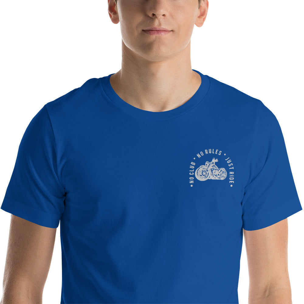 N2J 2 Wheels No Logo Embroidery Unisex T-shirt