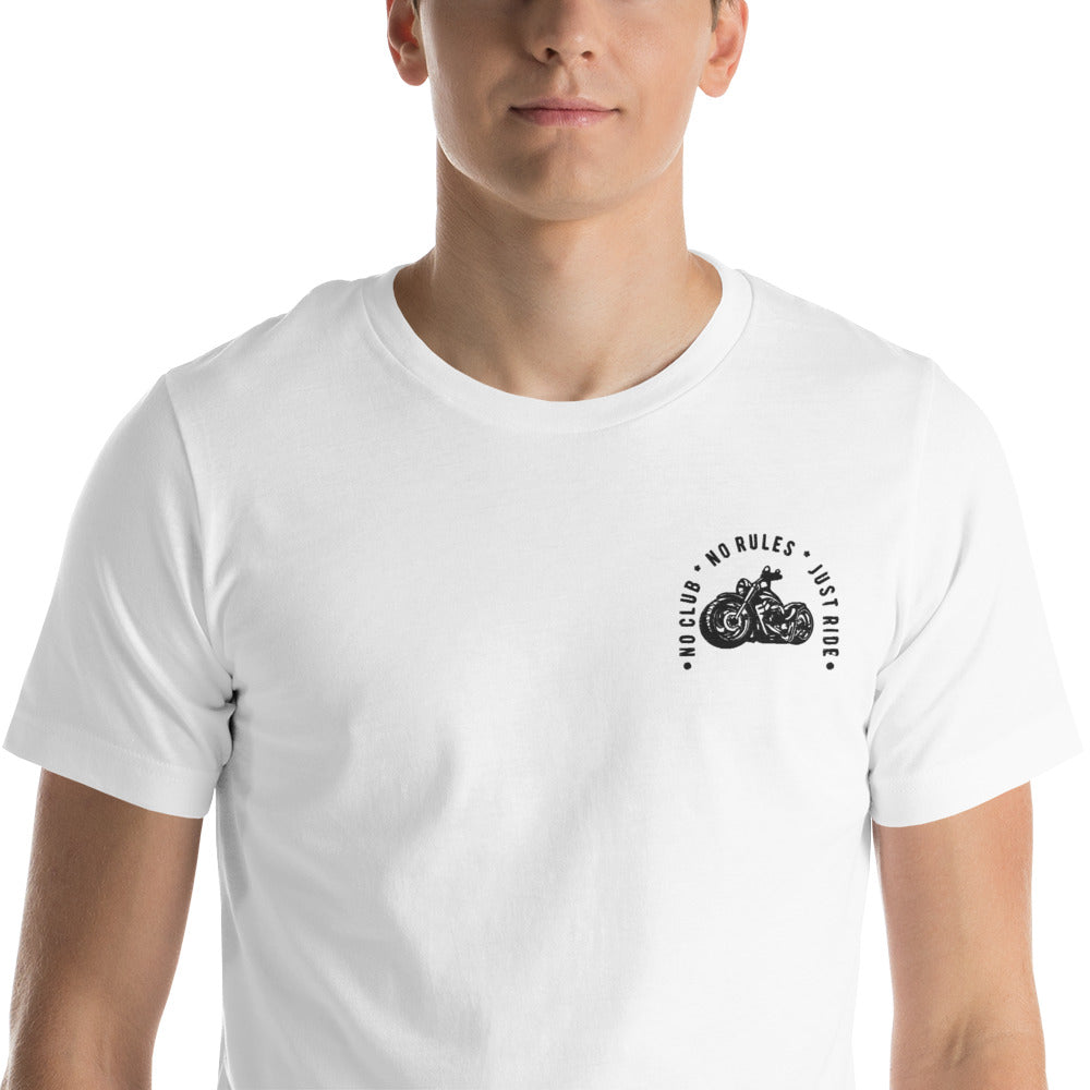N2J 2 Wheels No Logo Embroidery Unisex T-shirt