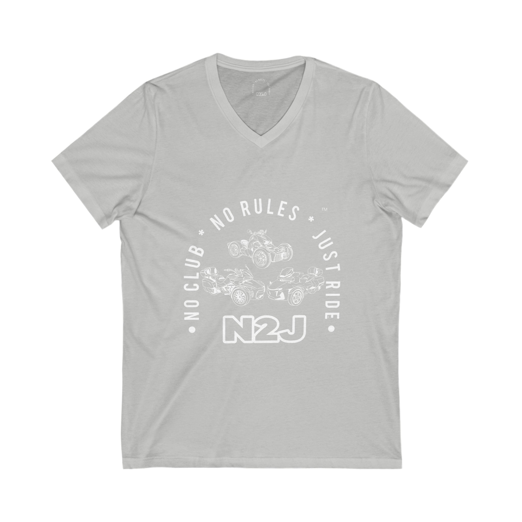 N2J 3 Wheels Newer Unisex Jersey Short Sleeve V-Neck Tee