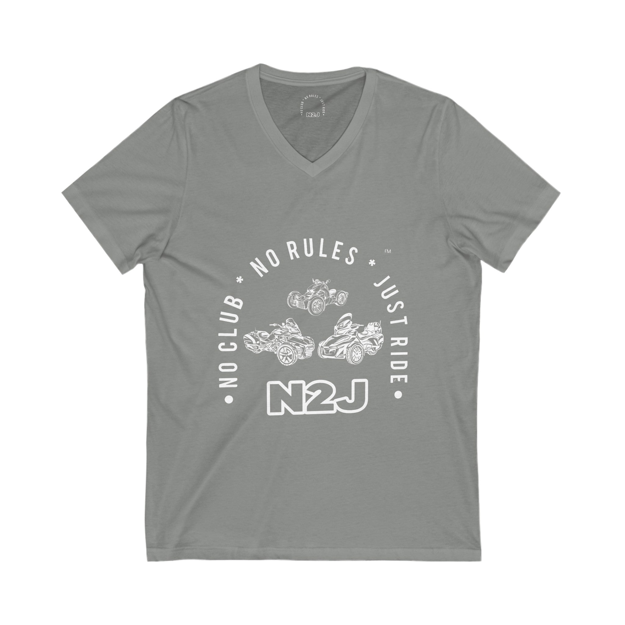 N2J 3 Bikes Unisex Jersey Short Sleeve V-Neck Tee