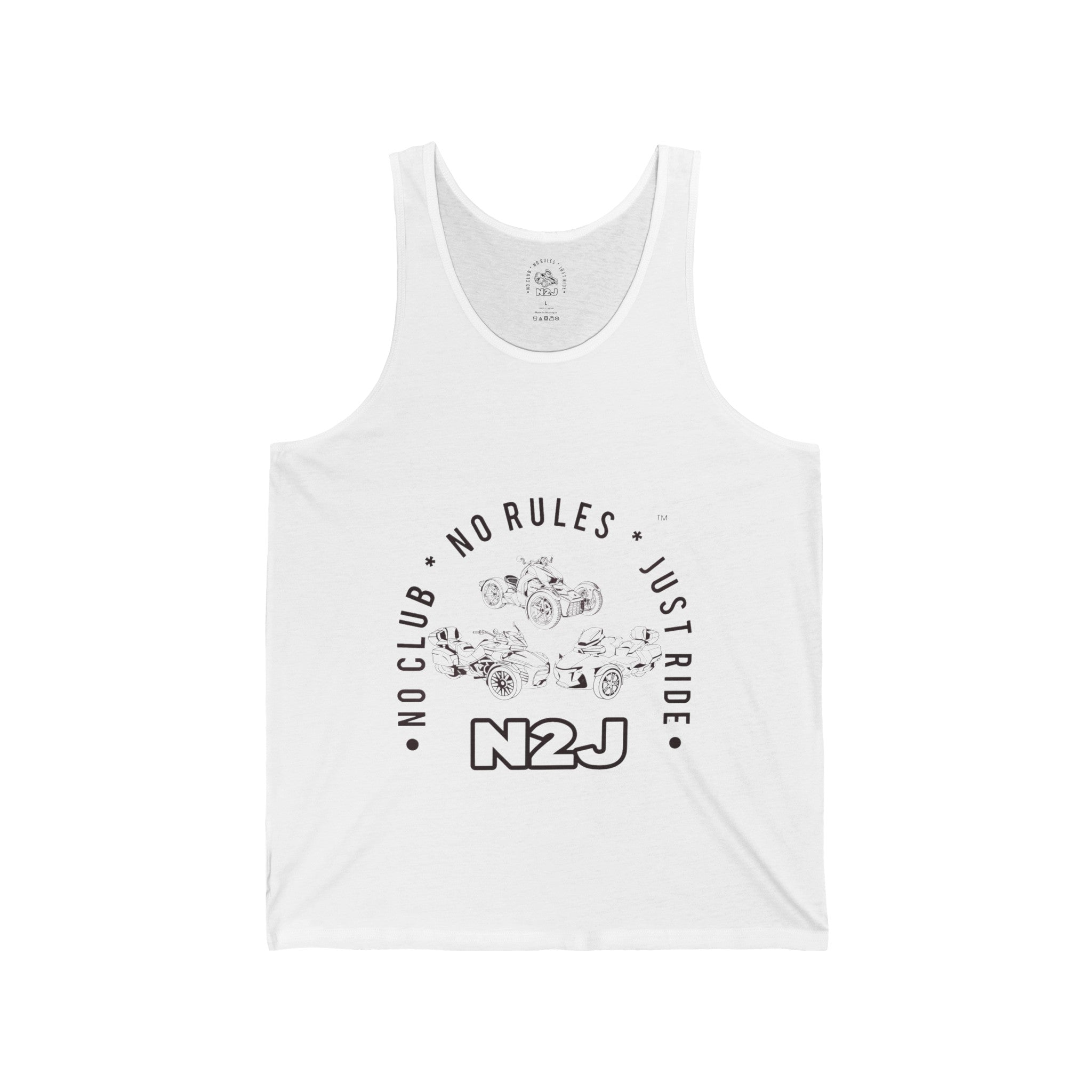 N2J 3 Wheels Newer Unisex Jersey Tank