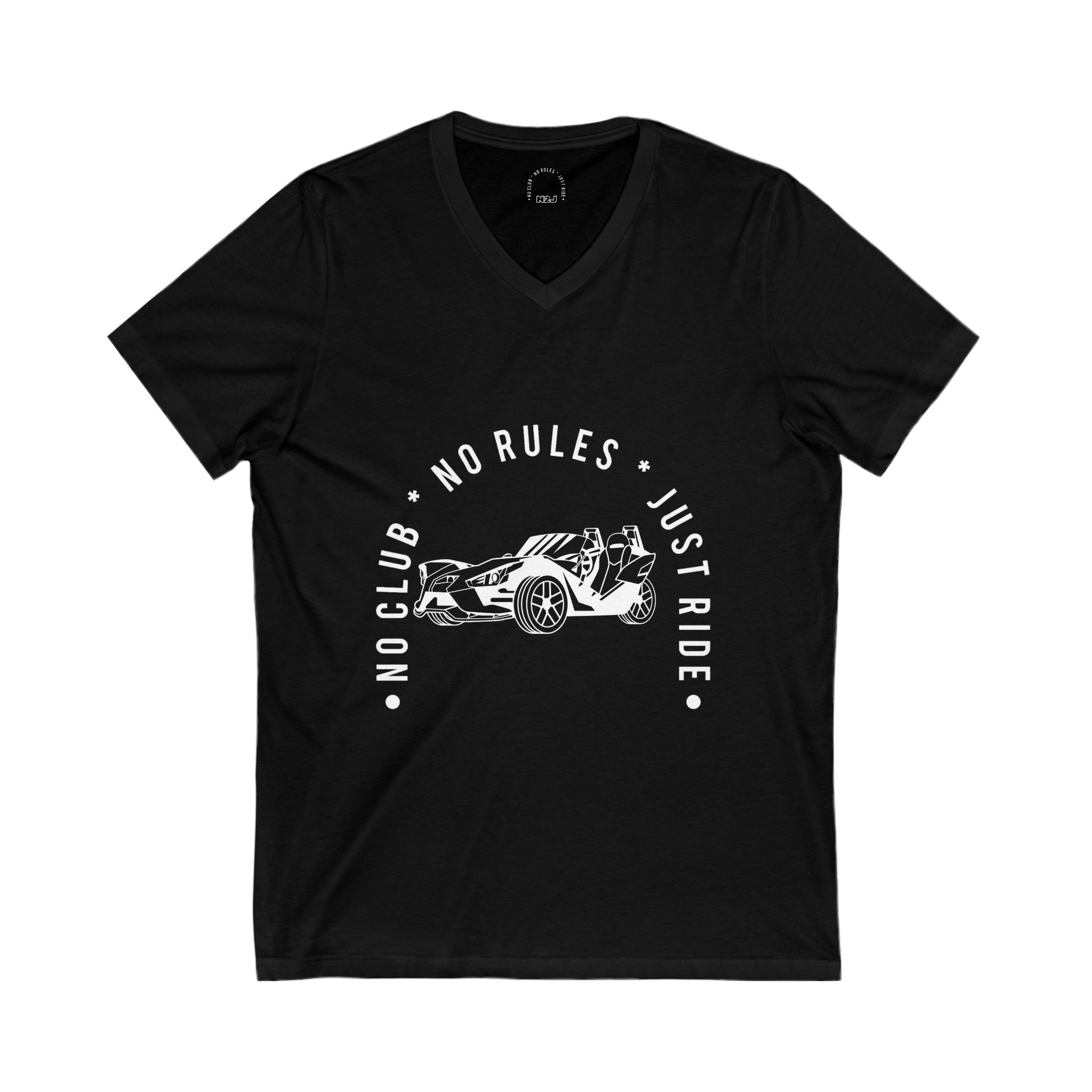 N2J slingshot 1 no logo  Unisex Jersey Short Sleeve V-Neck Tee