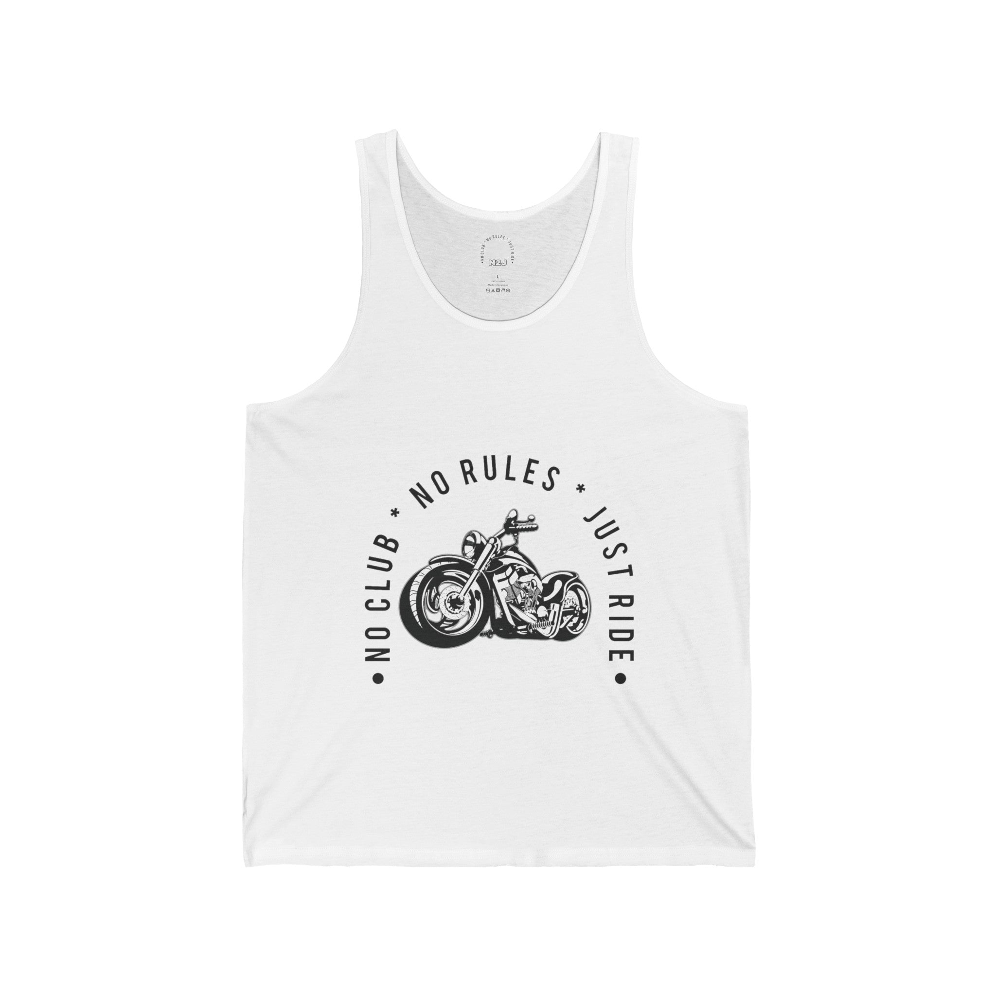 N2J 2 Wheels No logo Unisex Jersey Tank