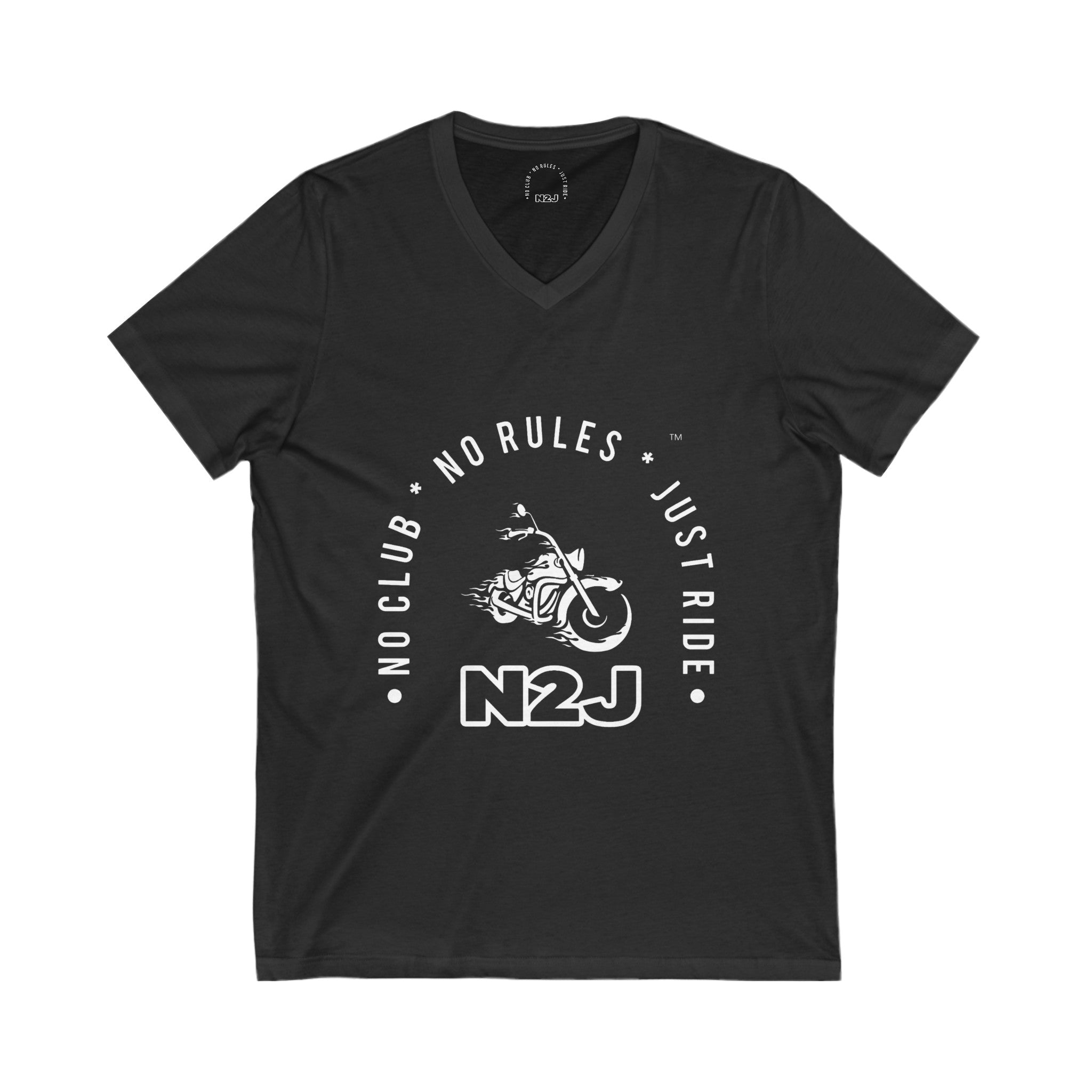 N2J Hot 2 Wheels Unisex Jersey Short Sleeve V-Neck Tee