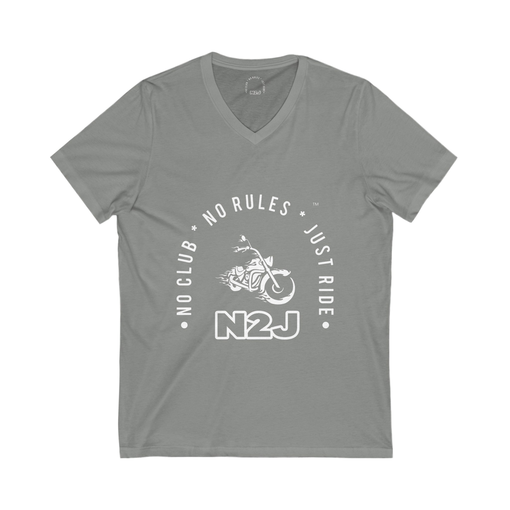 N2J Hot 2 Wheels Unisex Jersey Short Sleeve V-Neck Tee