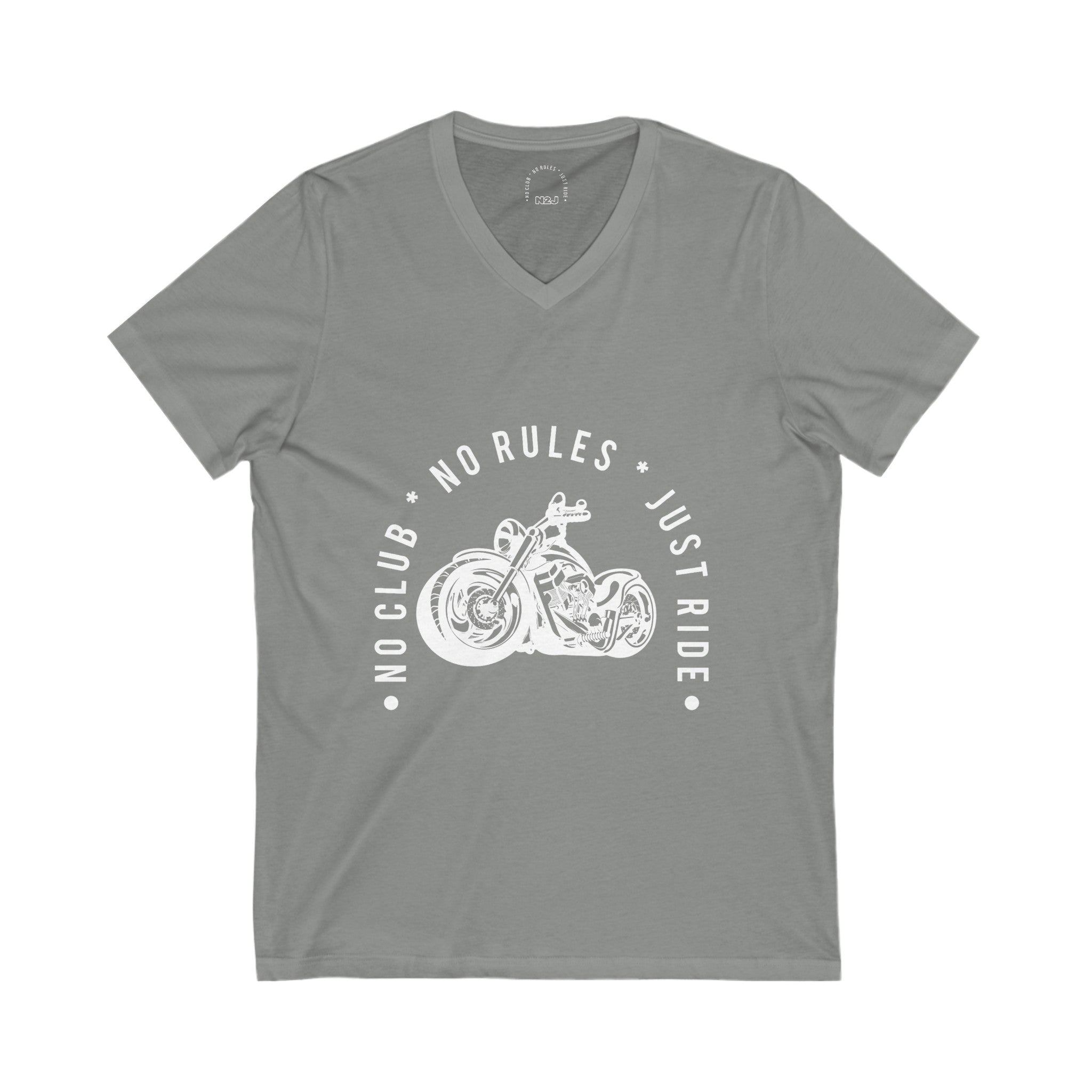 N2J 2 Wheels No logo Unisex Jersey Short Sleeve V-Neck Tee