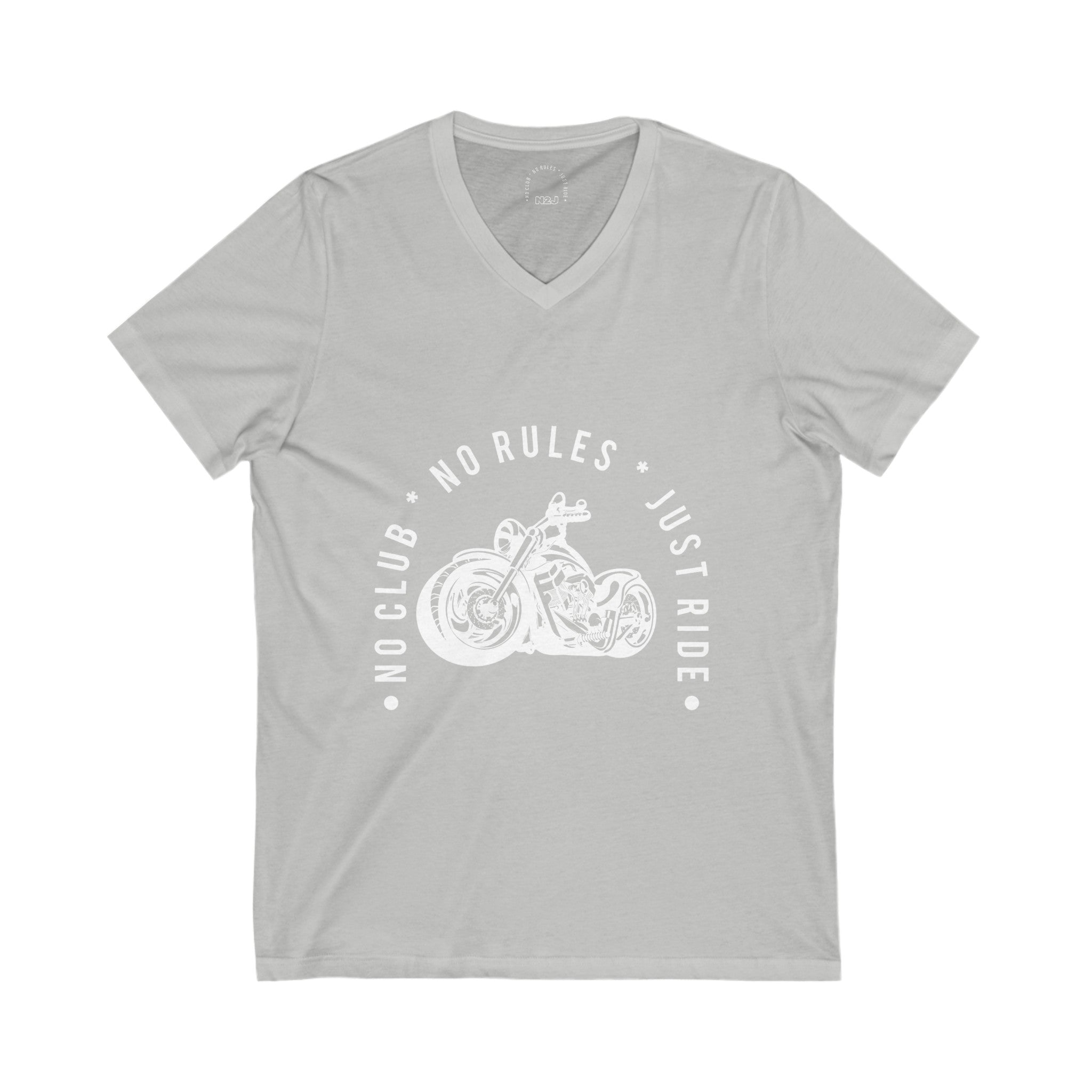 N2J 2 Wheels No logo Unisex Jersey Short Sleeve V-Neck Tee