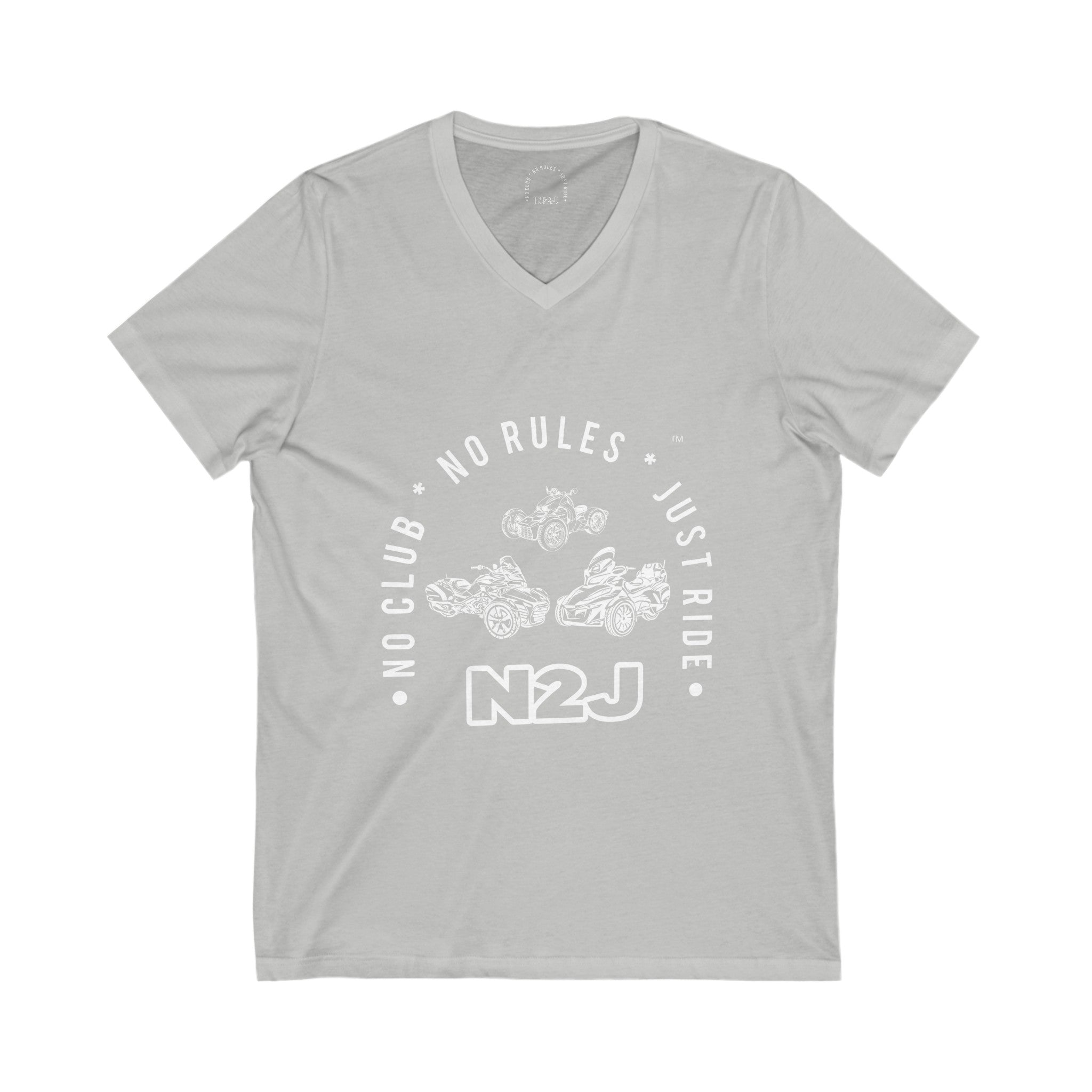 N2J 3 Bikes Unisex Jersey Short Sleeve V-Neck Tee