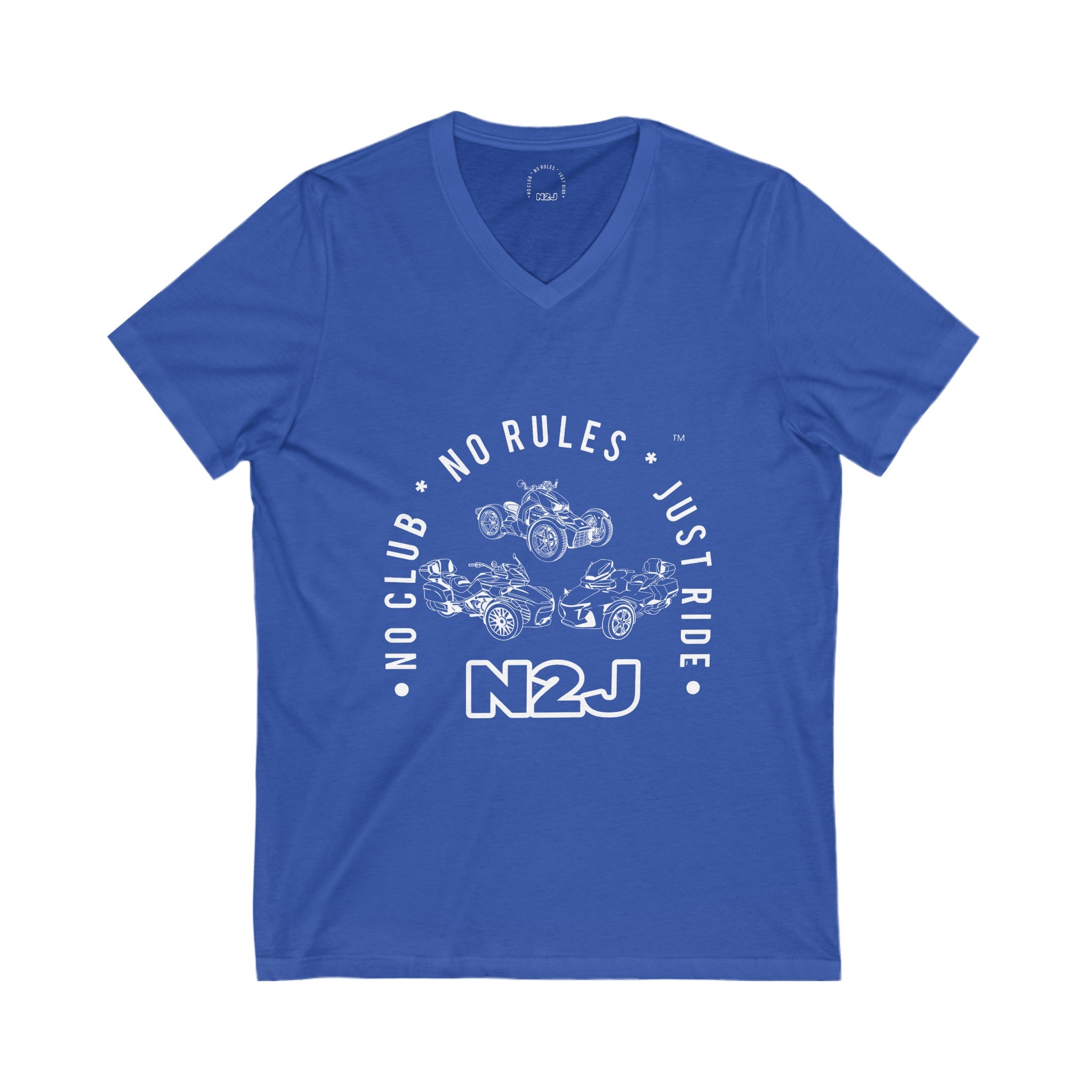 N2J 3 Wheels Newer Unisex Jersey Short Sleeve V-Neck Tee