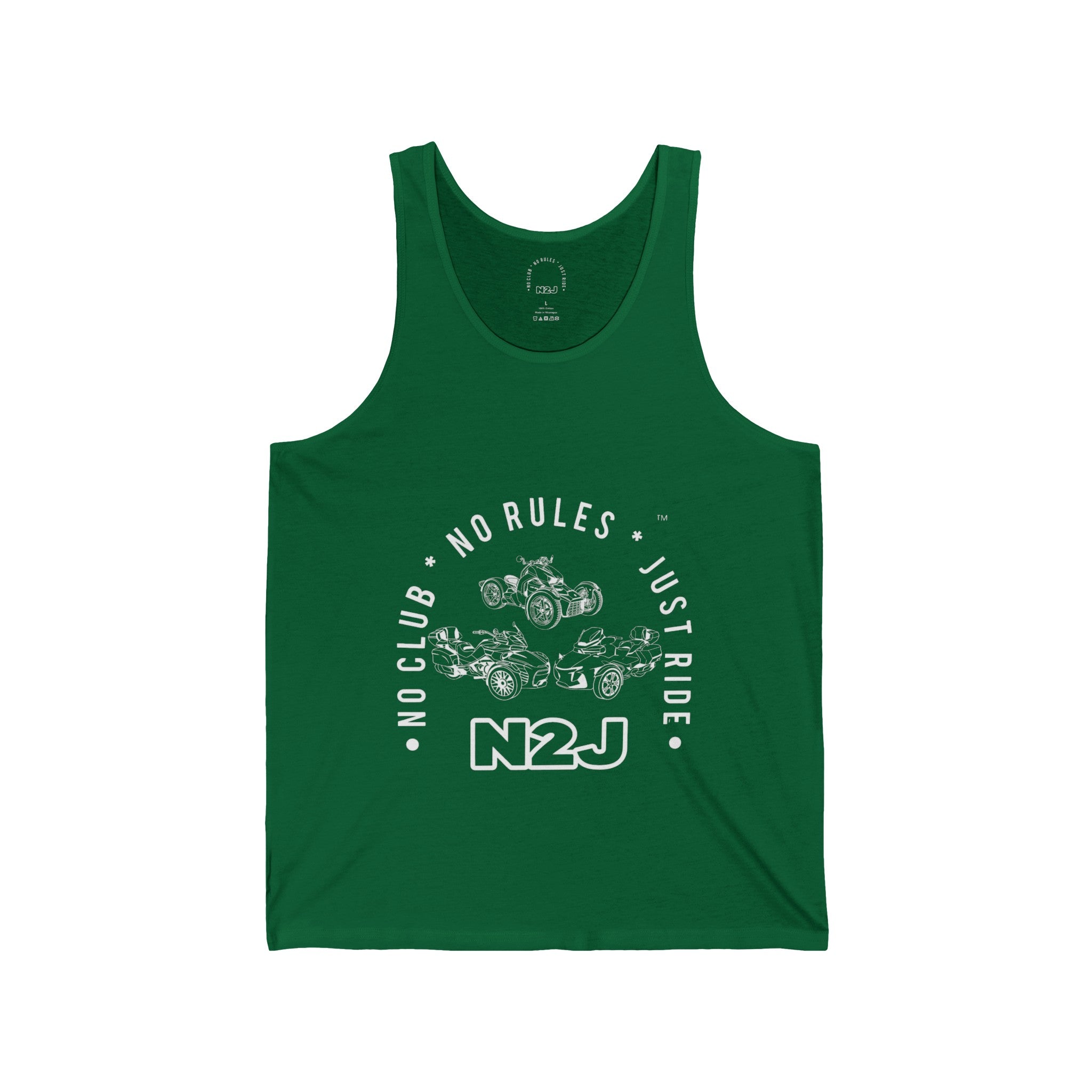 N2J 3 Wheels Newer Unisex Jersey Tank