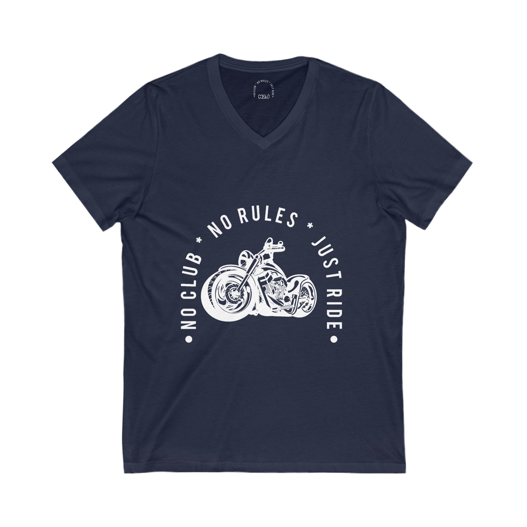 N2J 2 Wheels No logo Unisex Jersey Short Sleeve V-Neck Tee