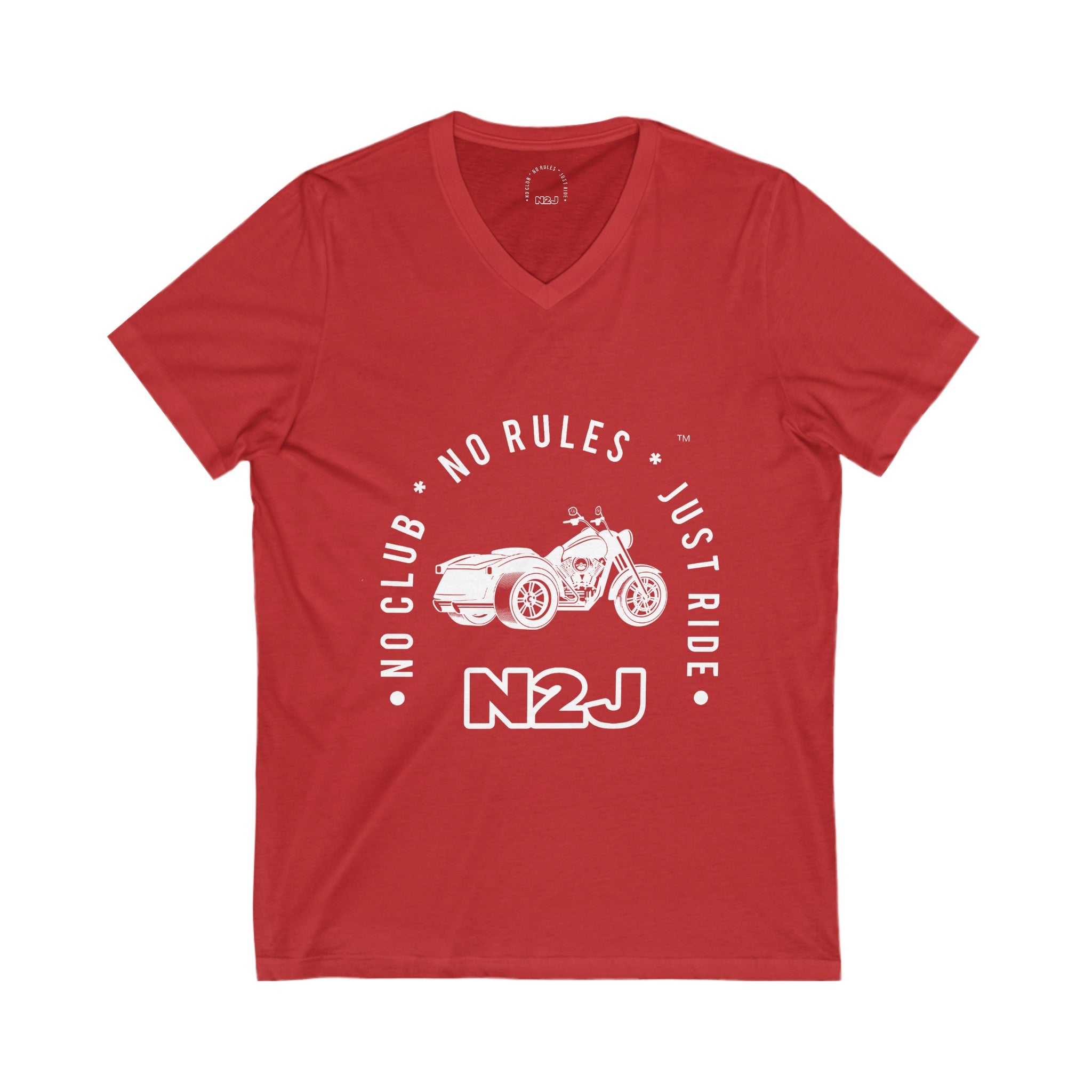 N2J Trike Unisex Jersey Short Sleeve V-Neck Tee