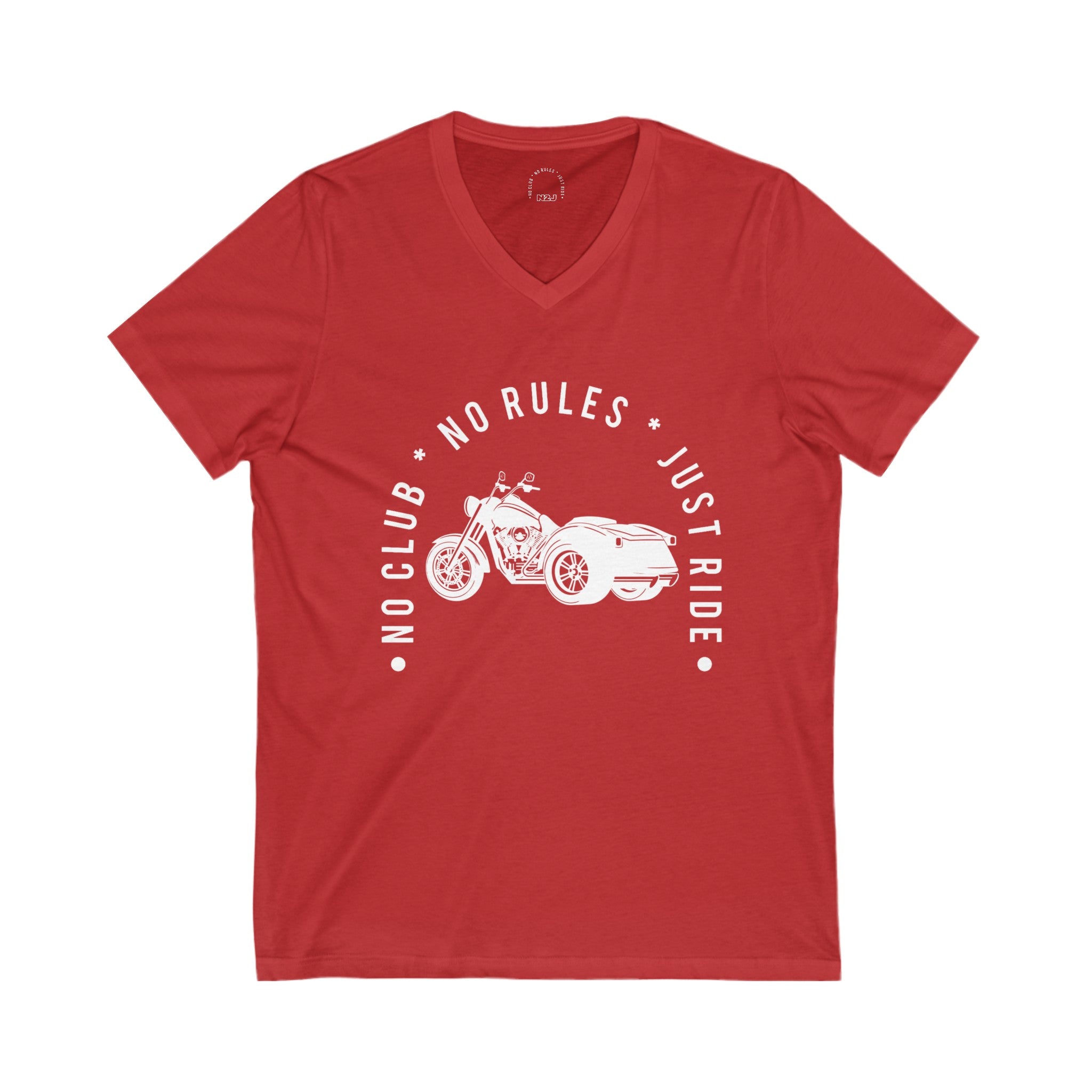 N2J trike no logo Unisex Jersey Short Sleeve V-Neck Tee