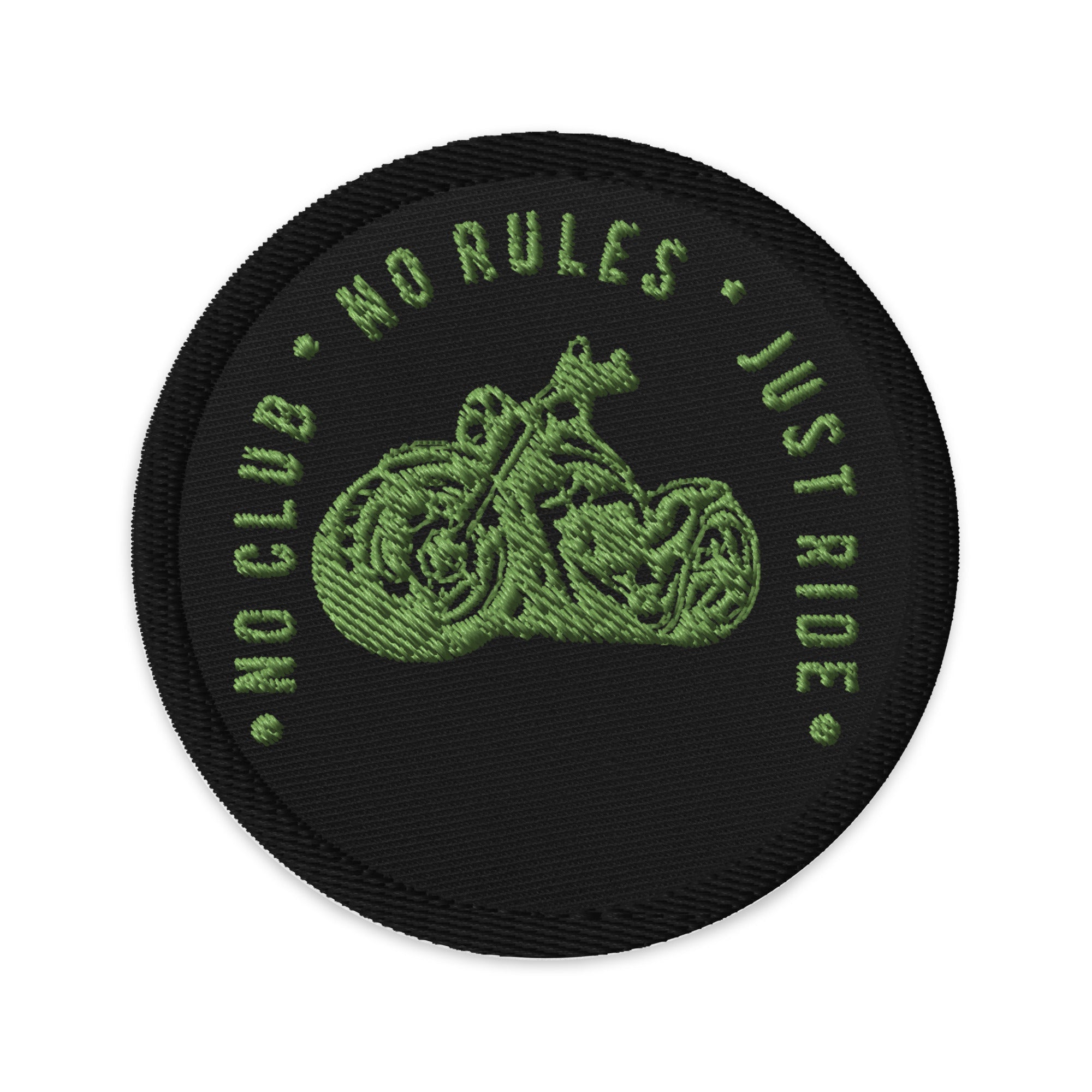 black green embroidered patch