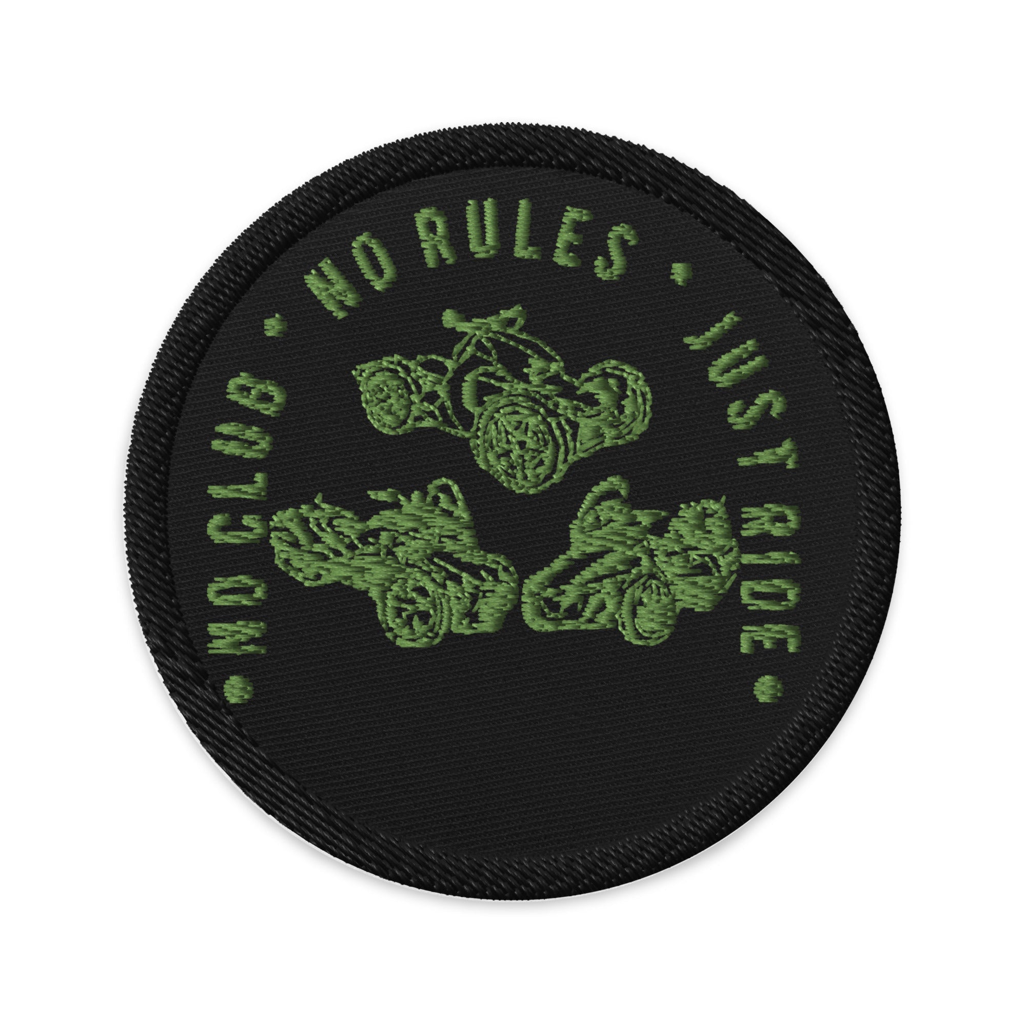 N2J 3 Bikes No Logo  Embroidered Patches